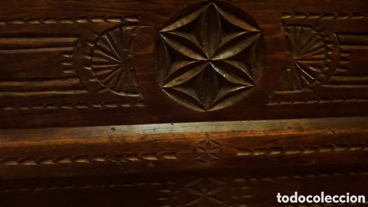 Antig&uuml;edades: BAUL TALLADO EN MADERA NOBLE - Foto 15