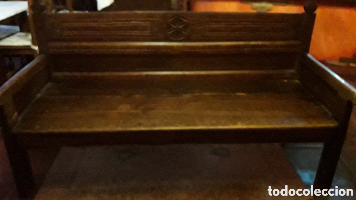 Antig&uuml;edades: ESCA&Ntilde;O DE MADERA TALLADO - Foto 1