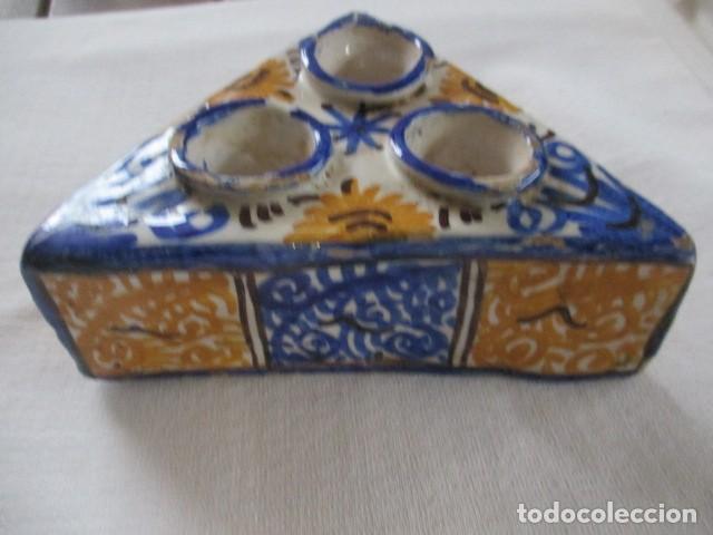 Antig&uuml;edades: Especiero de Talavera siglo XVIII - Foto 1