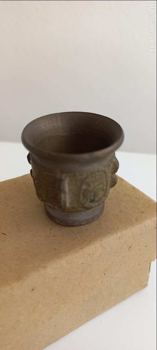 Antig&uuml;edades: PEQUE&Ntilde;O ALMIREZ O MORTERO DE BRONCE. - Foto 2