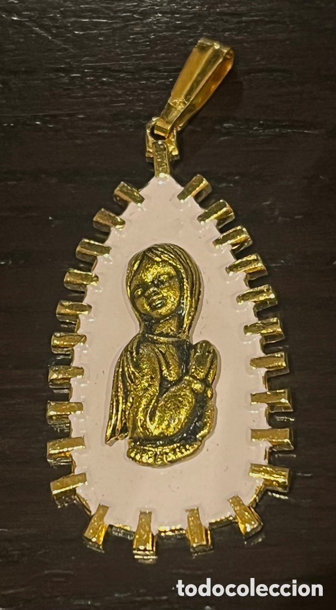 Antig&uuml;edades: MEDALLA VIRGEN EN METAL Y ESMALTE - Foto 1