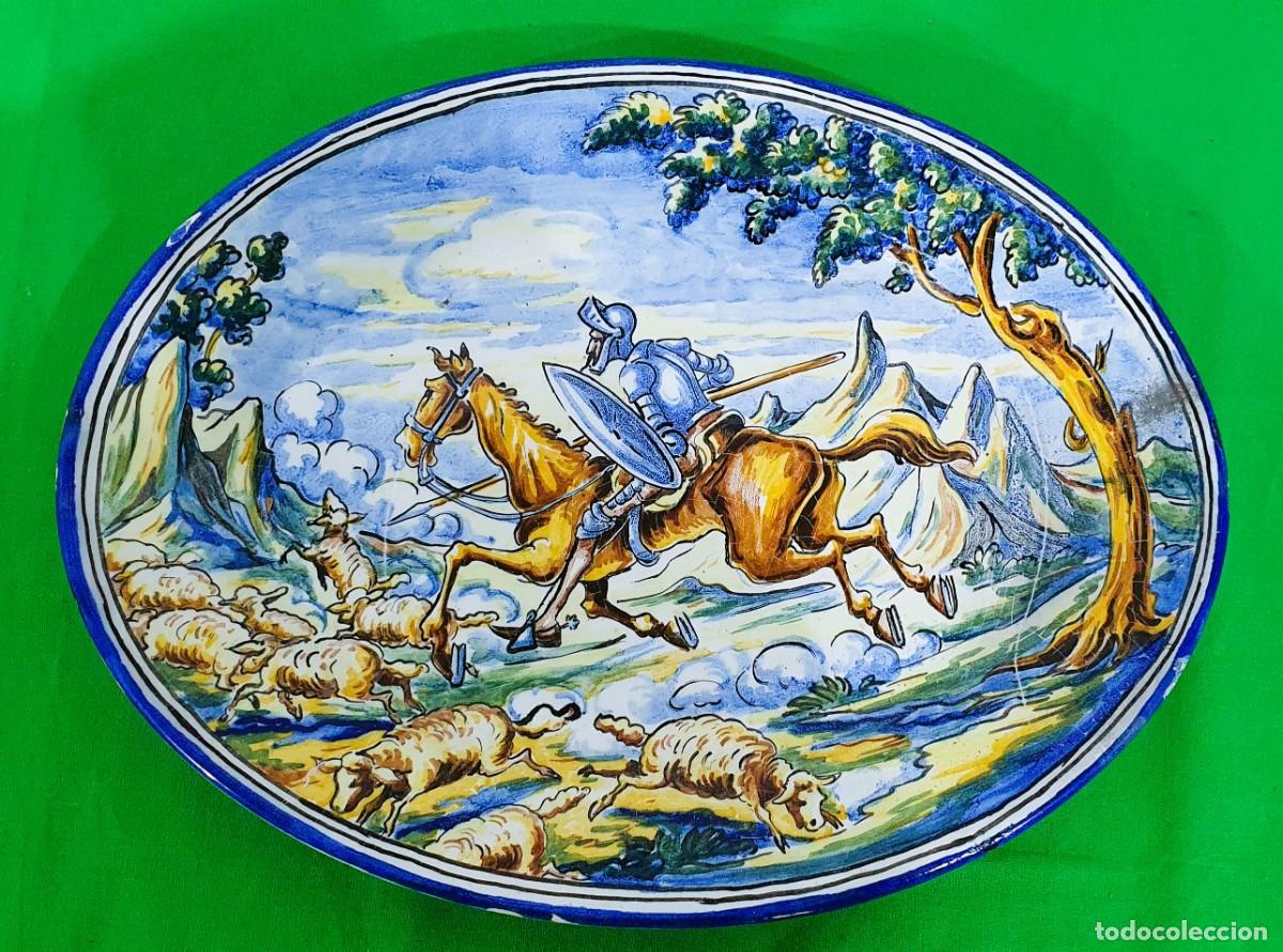 Antig&uuml;edades: Antiguo plato de Talavera 35 cm - Foto 1