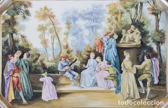 Antig&uuml;edades: Bandeja de Servres musico 1870 - Foto 3