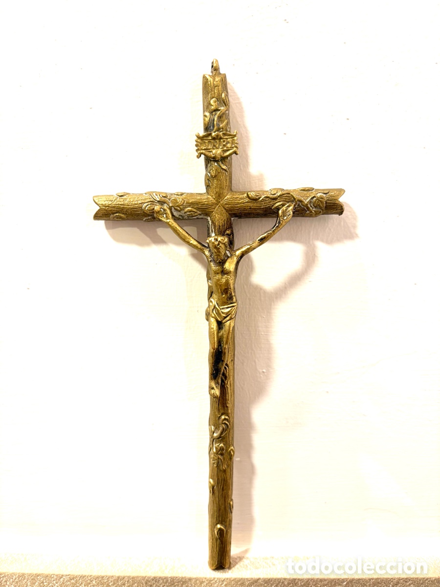 Antig&uuml;edades: ANTIGUO CRUCIFIJO DE BRONCE - Foto 2