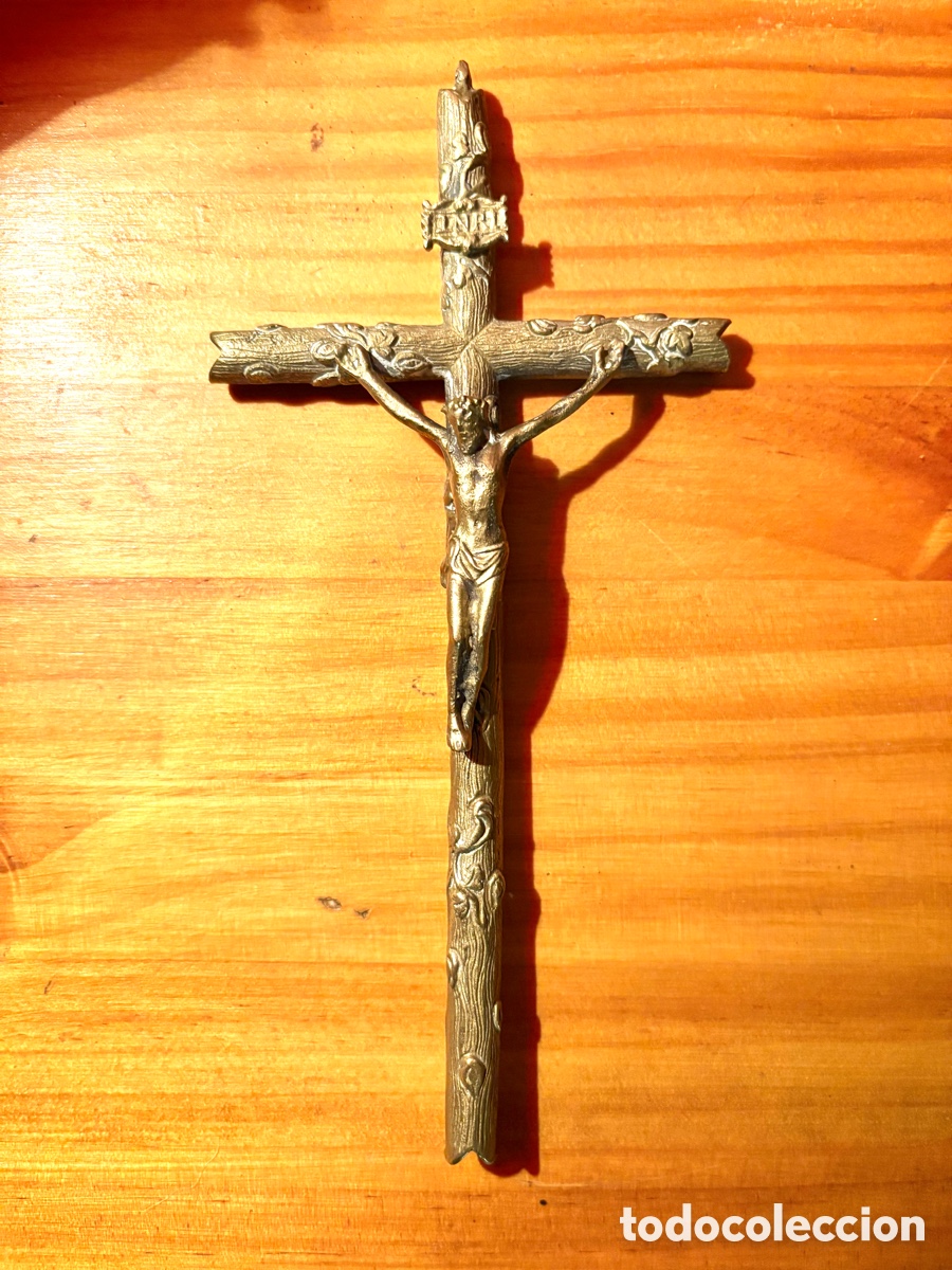 Antig&uuml;edades: ANTIGUO CRUCIFIJO DE BRONCE - Foto 9