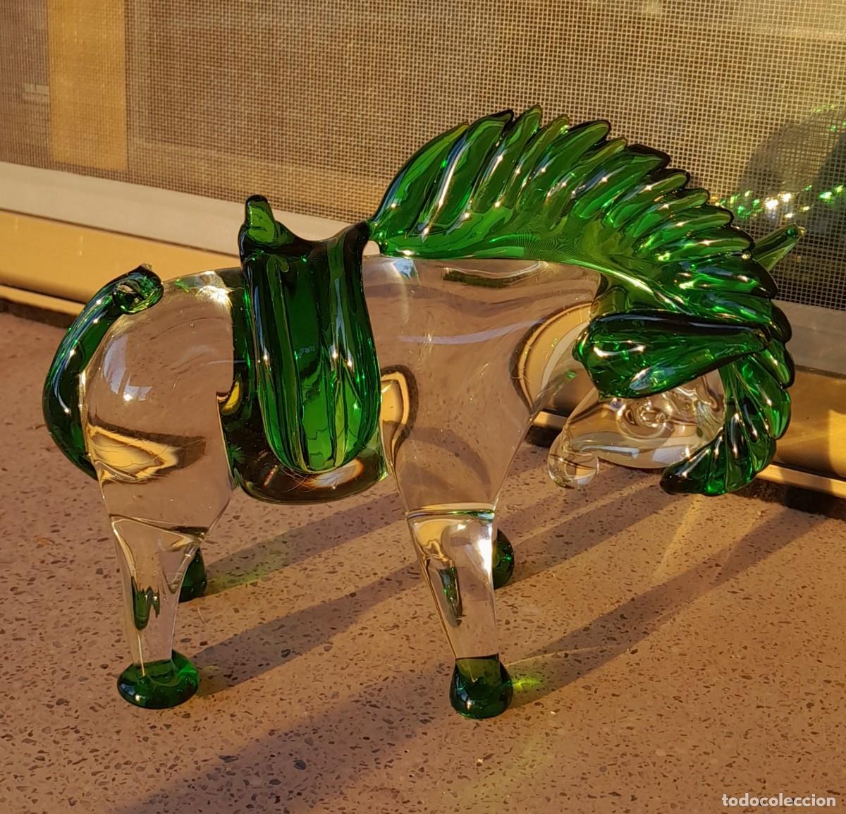 Antig&uuml;edades: UNICORNIO DE CRISTAL DE MURANO - Foto 1