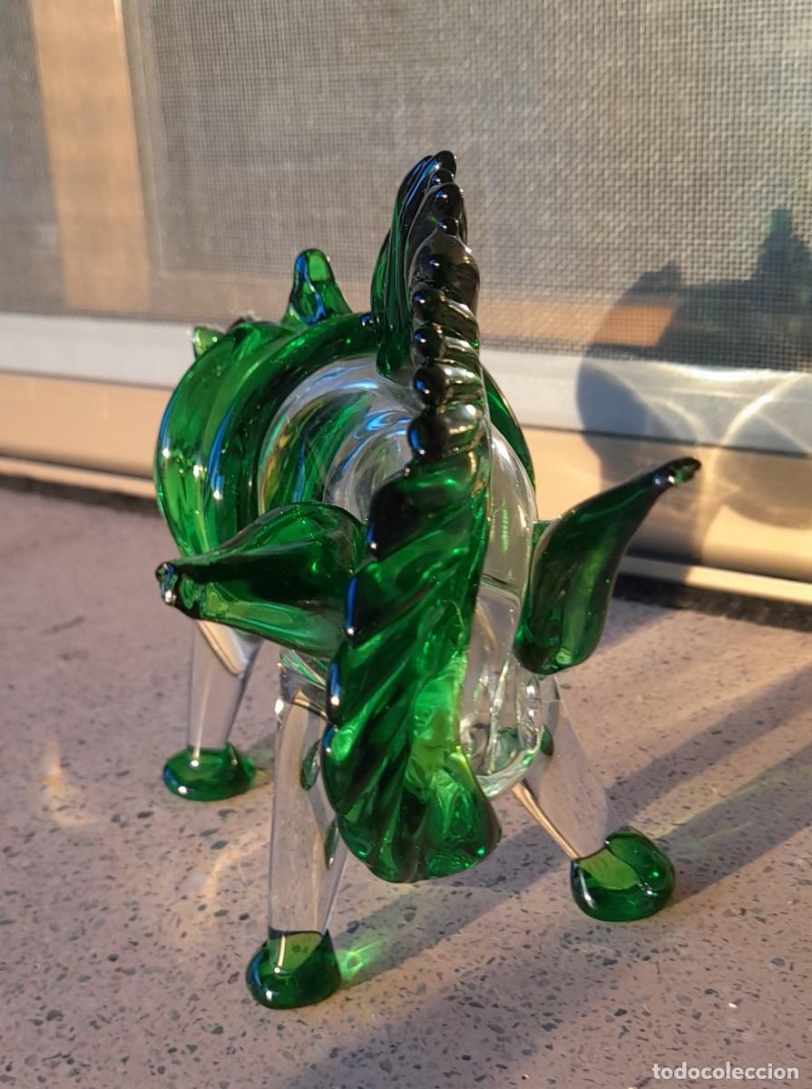 Antig&uuml;edades: UNICORNIO DE CRISTAL DE MURANO - Foto 4