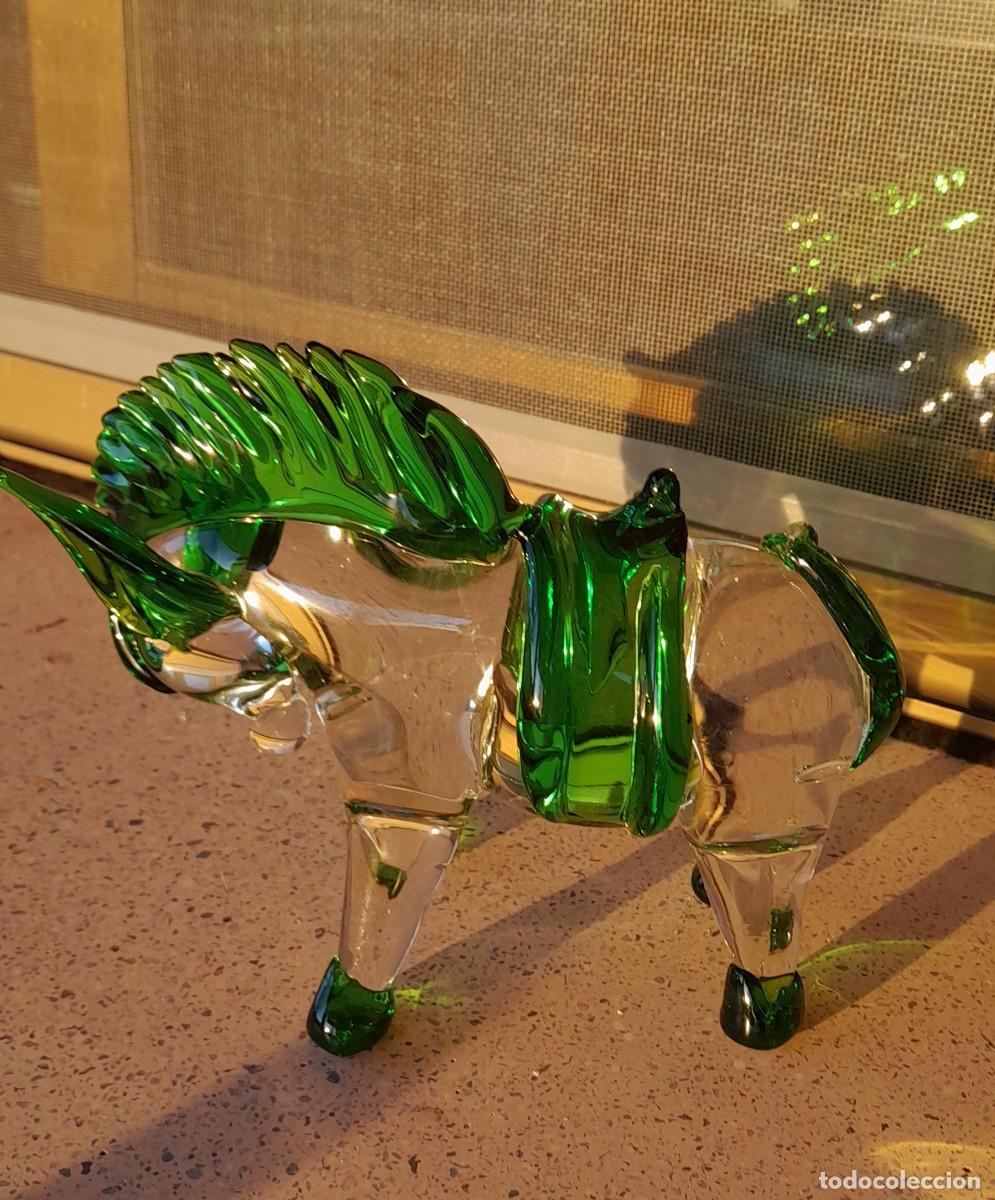 Antig&uuml;edades: UNICORNIO DE CRISTAL DE MURANO - Foto 5