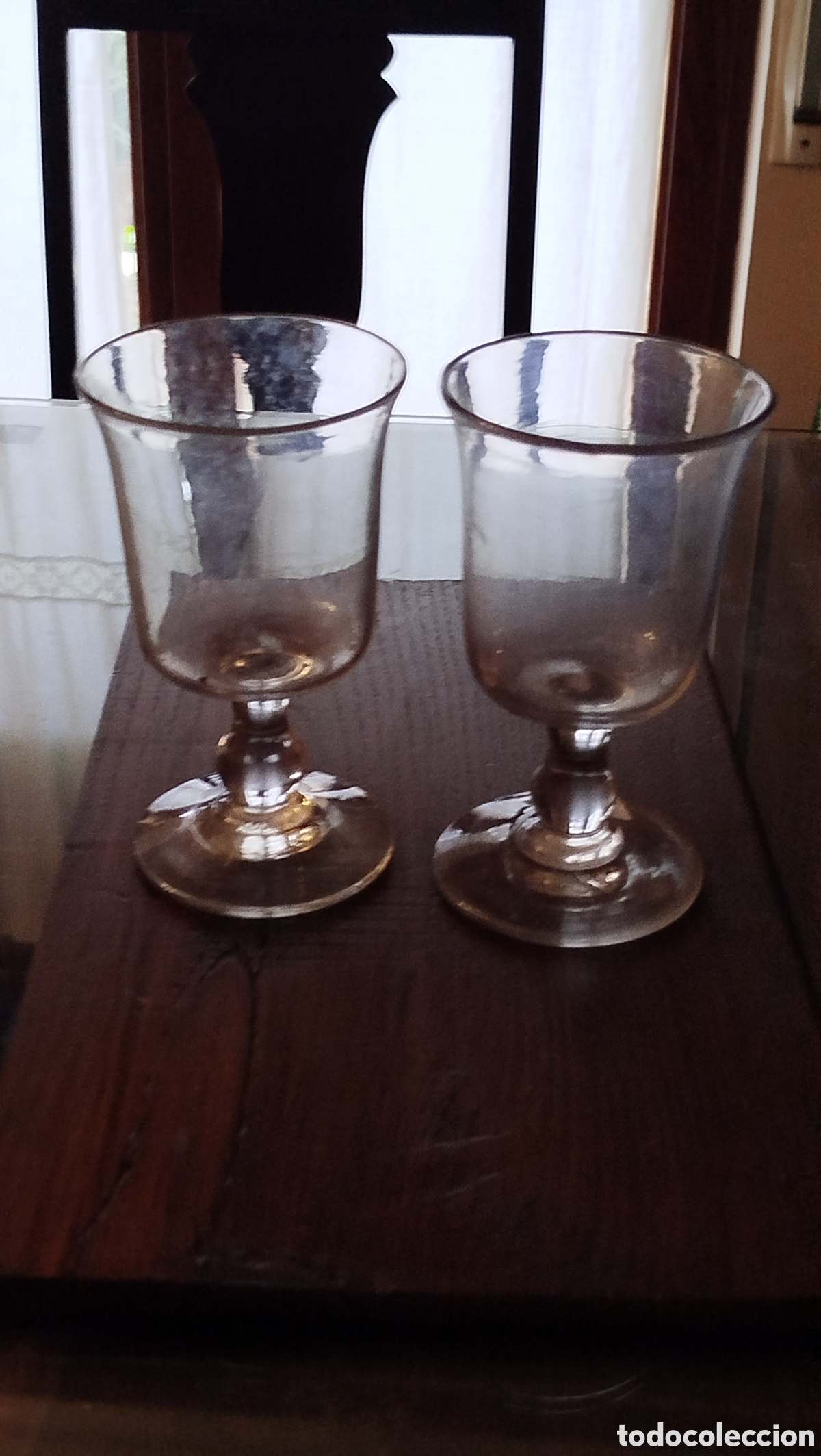 Antig&uuml;edades: Copas lisas de cristal - Foto 1
