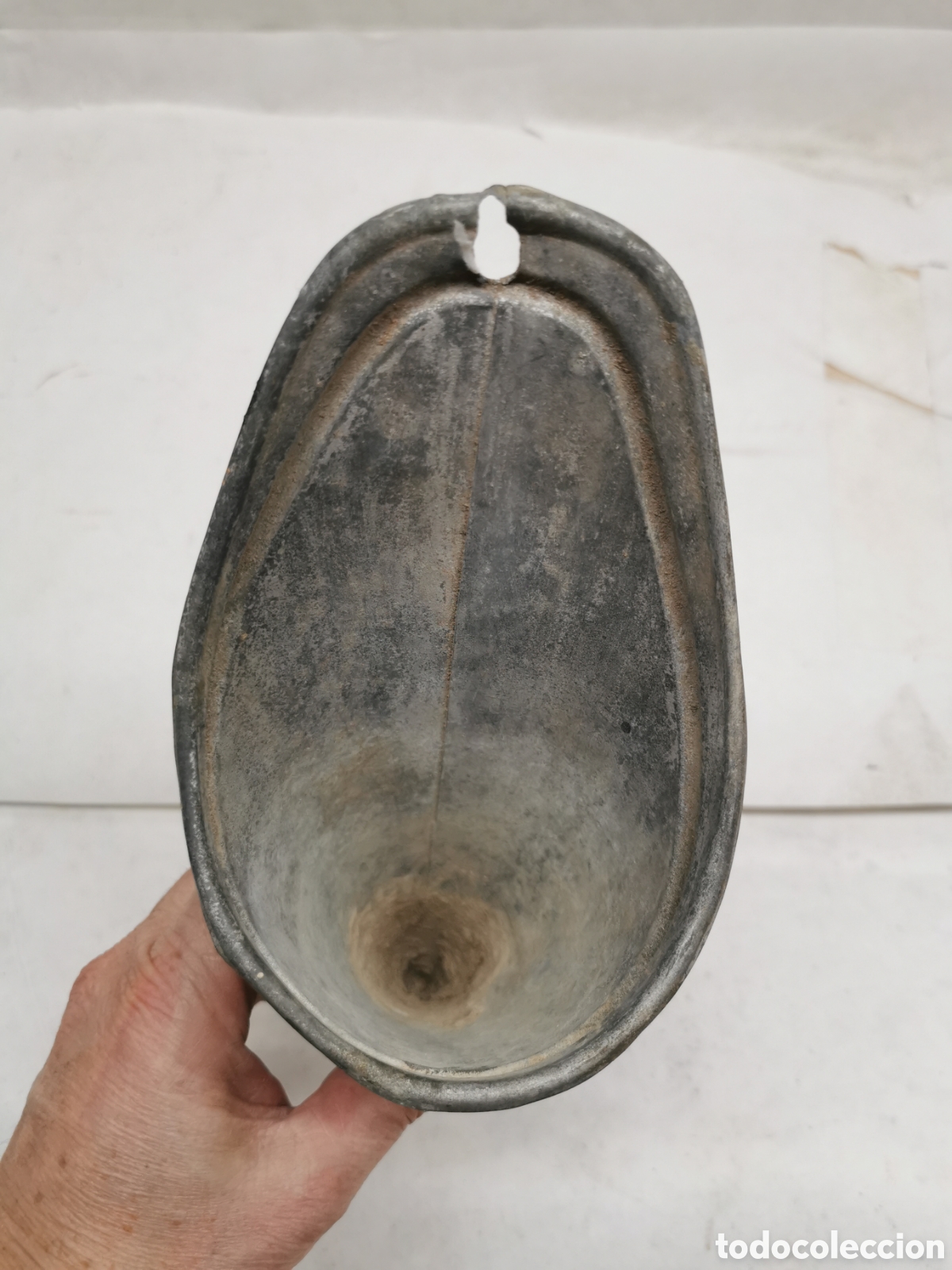 Antig&uuml;edades: Cono jarr&oacute;n zinc para colgar - Foto 3