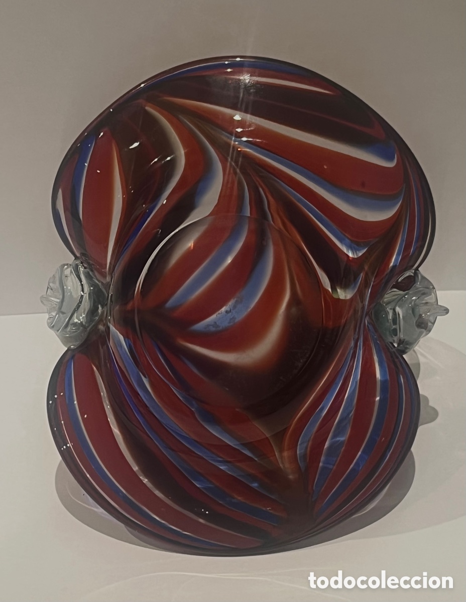 Antig&uuml;edades: CESTA EN CRISTAL DE MURANO. 18 CM - Foto 4