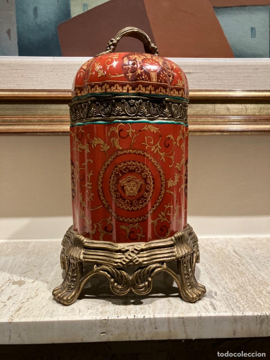 Antig&uuml;edades: Tibor en Porcelana con Bronce de Ad&egrave;le Carey - Foto 1