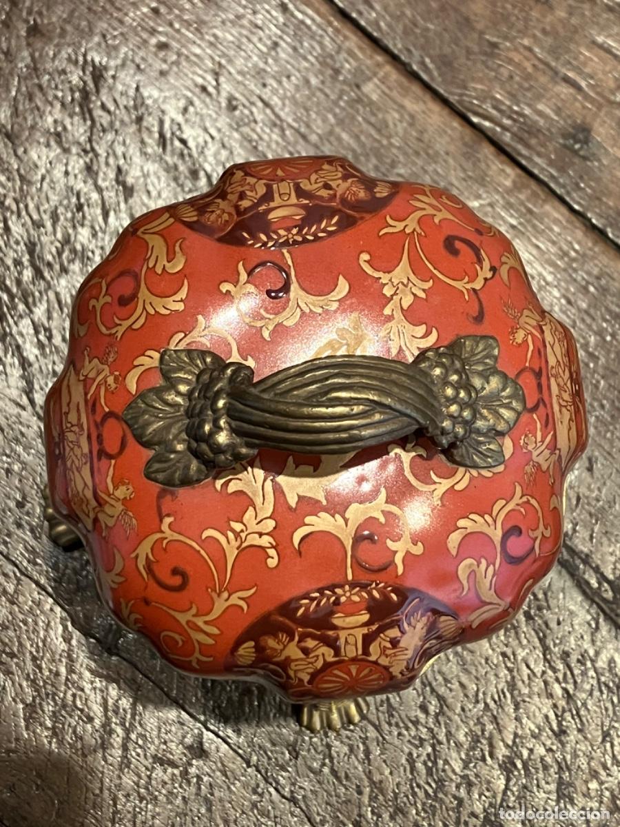 Antig&uuml;edades: Tibor en Porcelana con Bronce de Ad&egrave;le Carey - Foto 7