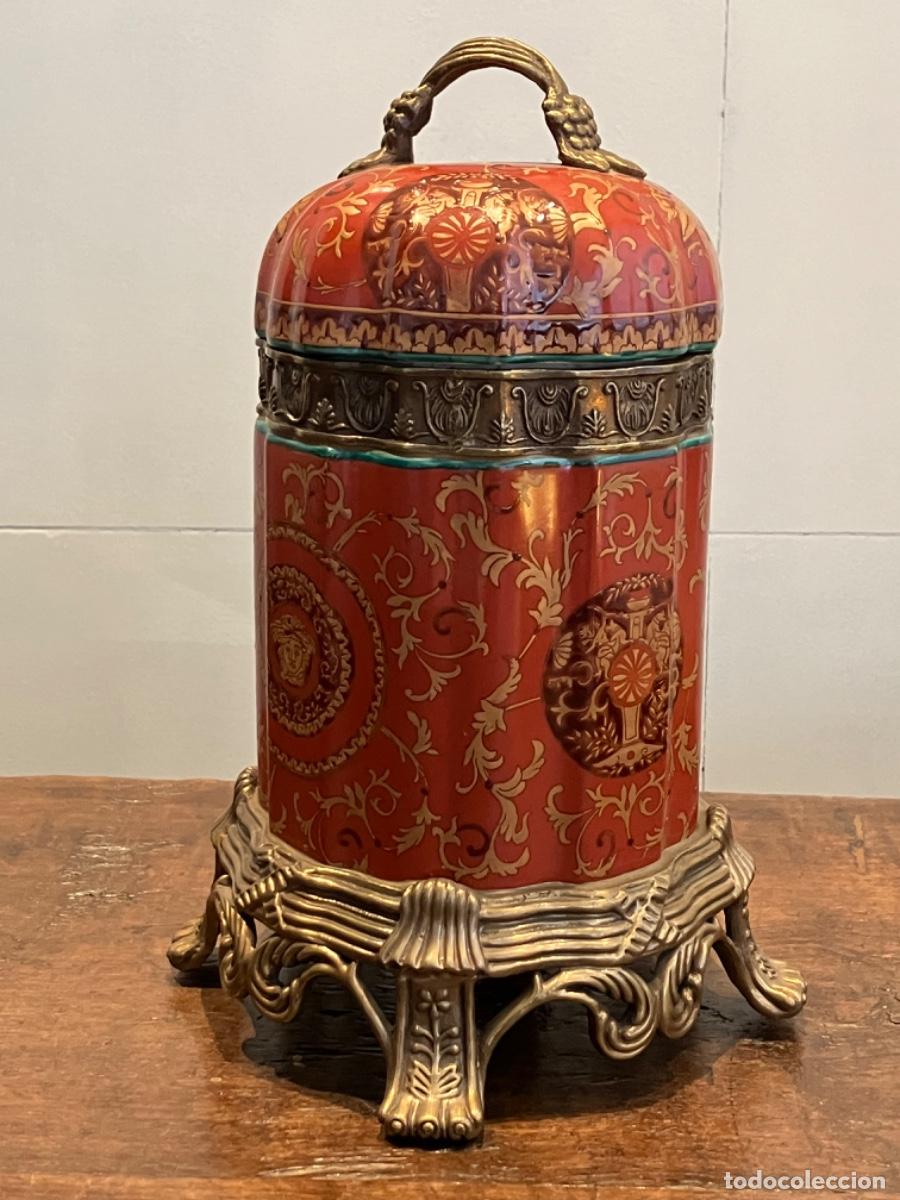 Antig&uuml;edades: Tibor en Porcelana con Bronce de Ad&egrave;le Carey - Foto 9