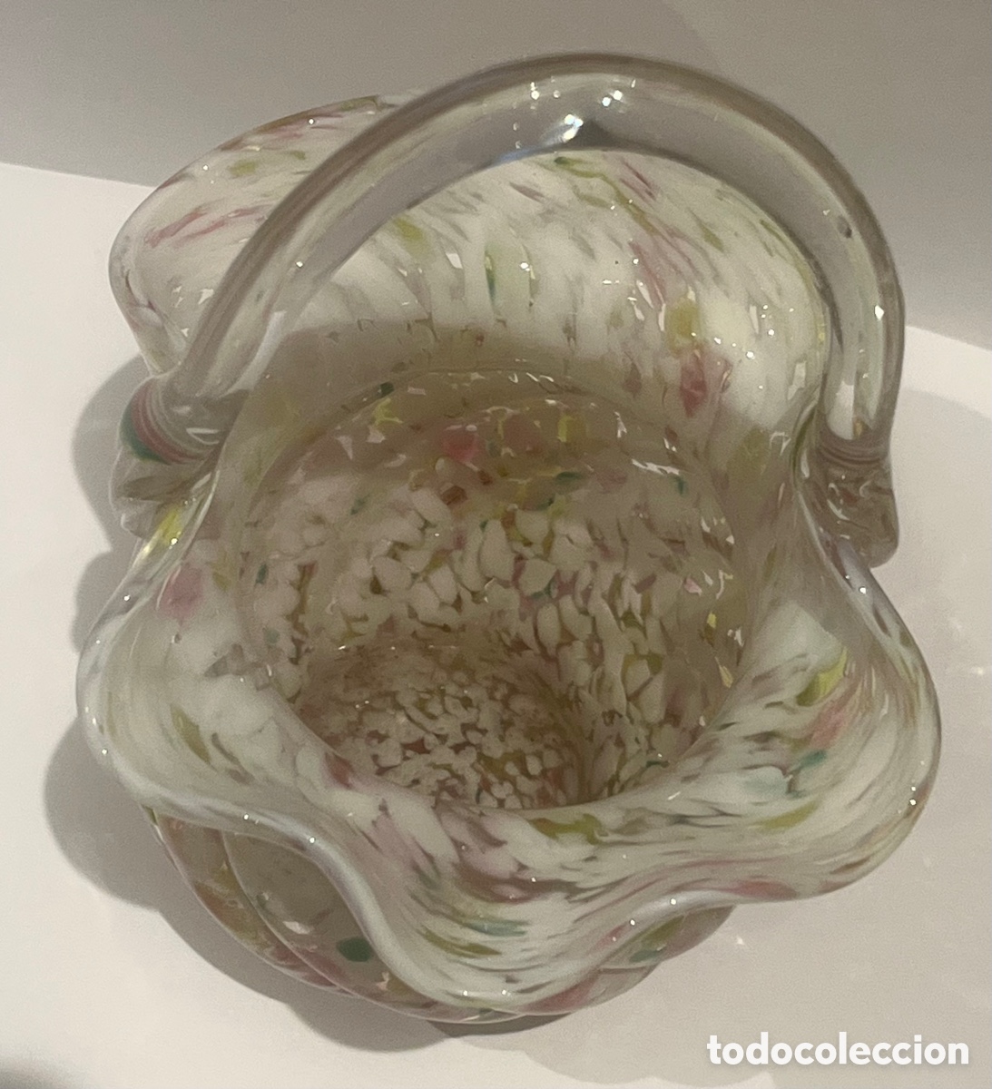 Antig&uuml;edades: GRAN CESTA DE CRISTAL CATAL&Aacute;N - 23 CM - Foto 5