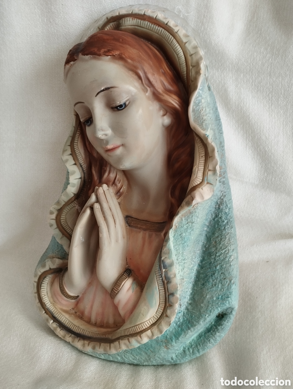 Antig&uuml;edades: Antigua Virgen de Estuco. - Foto 3