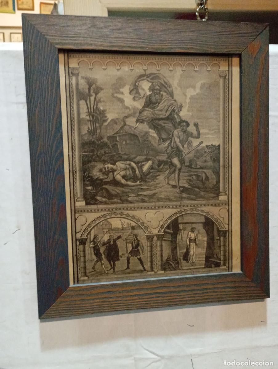 Antig&uuml;edades: laminas antiguas con marco religiosa - Foto 1