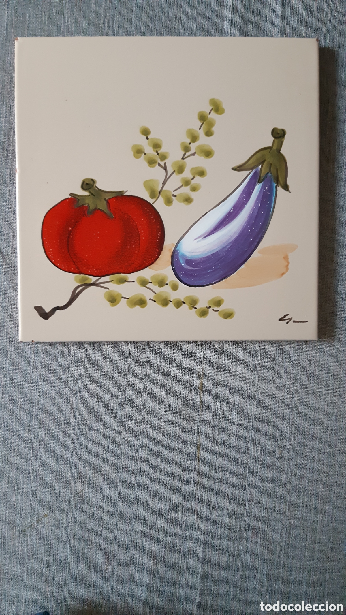 Antig&uuml;edades: AZULEJO ESMALTADO S.XX - Foto 1