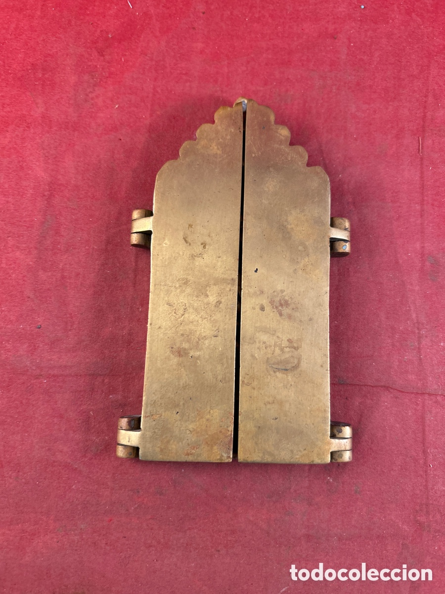 Antig&uuml;edades: ANTIGUO TR&Iacute;PTICO RELIGIOSO BRONCE - Foto 3