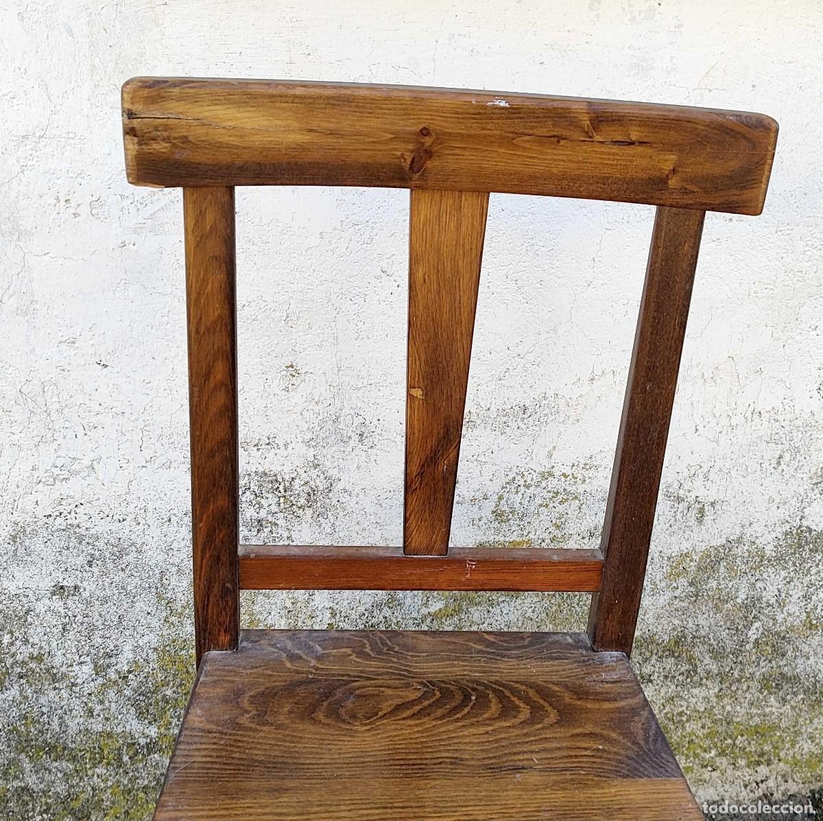 Antig&uuml;edades: Silla rustica de pino - Foto 2