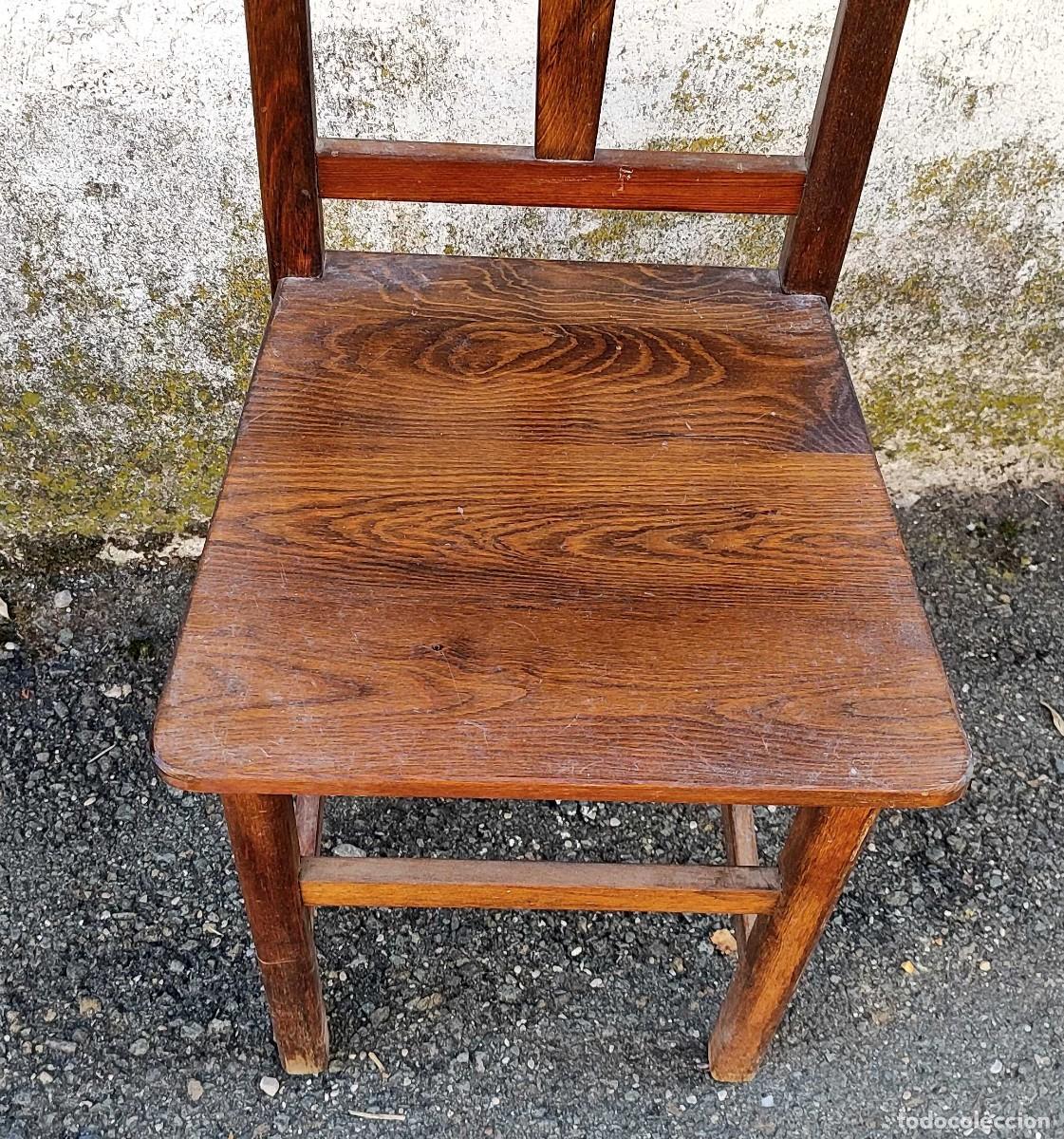 Antig&uuml;edades: Silla rustica de pino - Foto 3