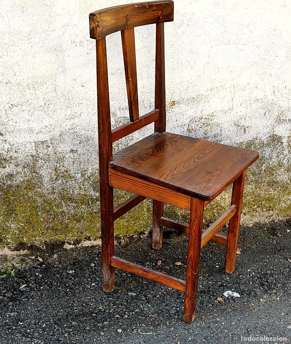 Antig&uuml;edades: Silla rustica de pino - Foto 4
