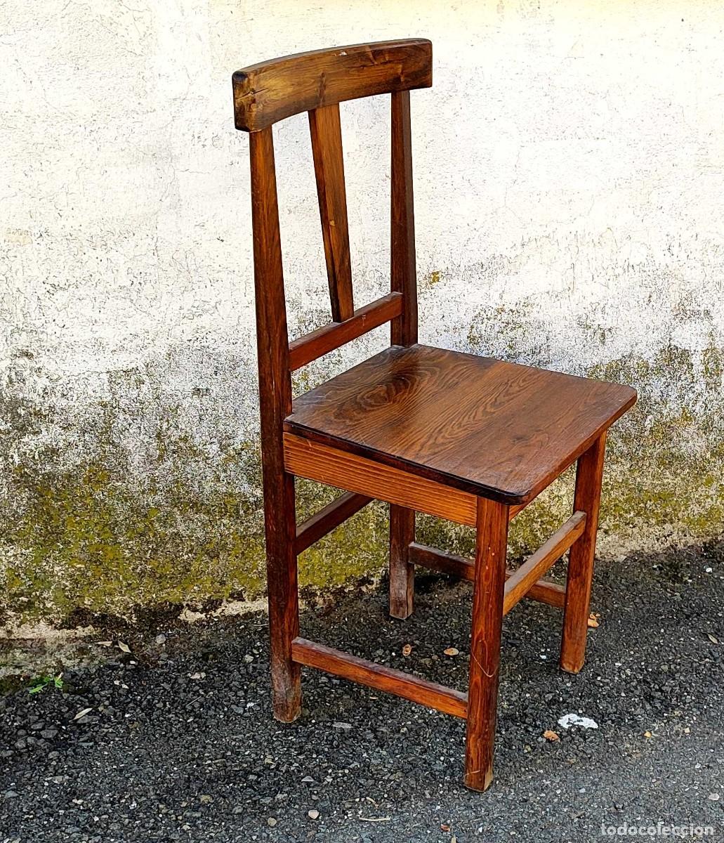Antig&uuml;edades: Silla rustica de pino - Foto 5