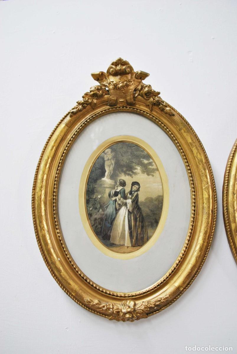 Antig&uuml;edades: PAREJA DE MARCOS PAN DE ORO - Foto 3