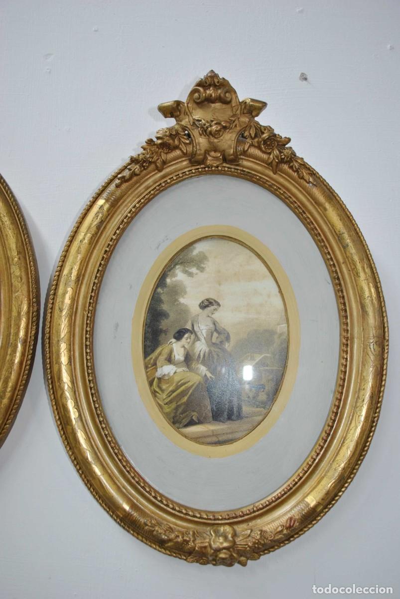 Antig&uuml;edades: PAREJA DE MARCOS PAN DE ORO - Foto 4