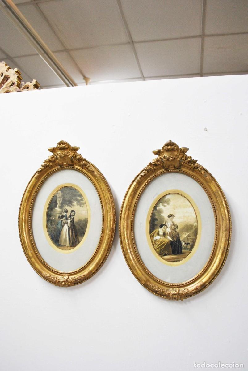 Antig&uuml;edades: PAREJA DE MARCOS PAN DE ORO - Foto 5