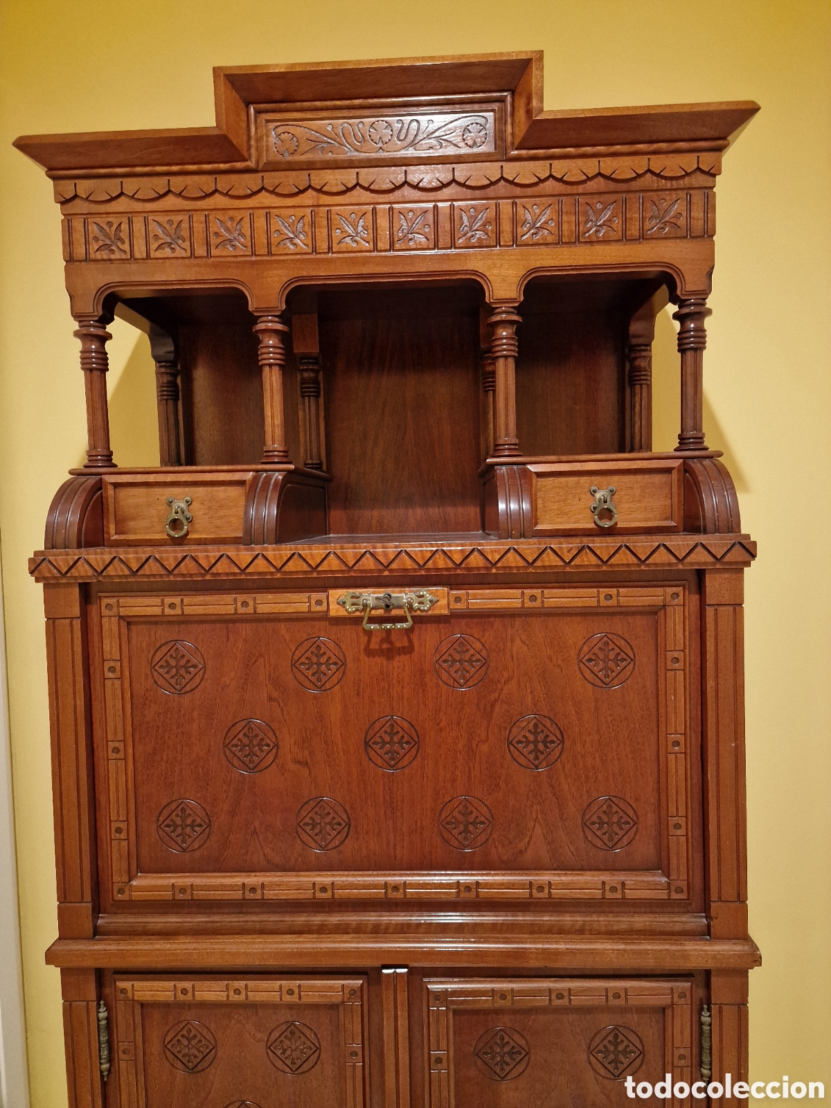 Antig&uuml;edades: Mueble secreter restaurado - Foto 2
