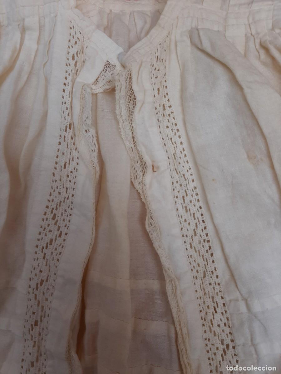 Antig&uuml;edades: VESTIDO ANTIGUO DE ALGODON Y ENCAJE - Foto 4