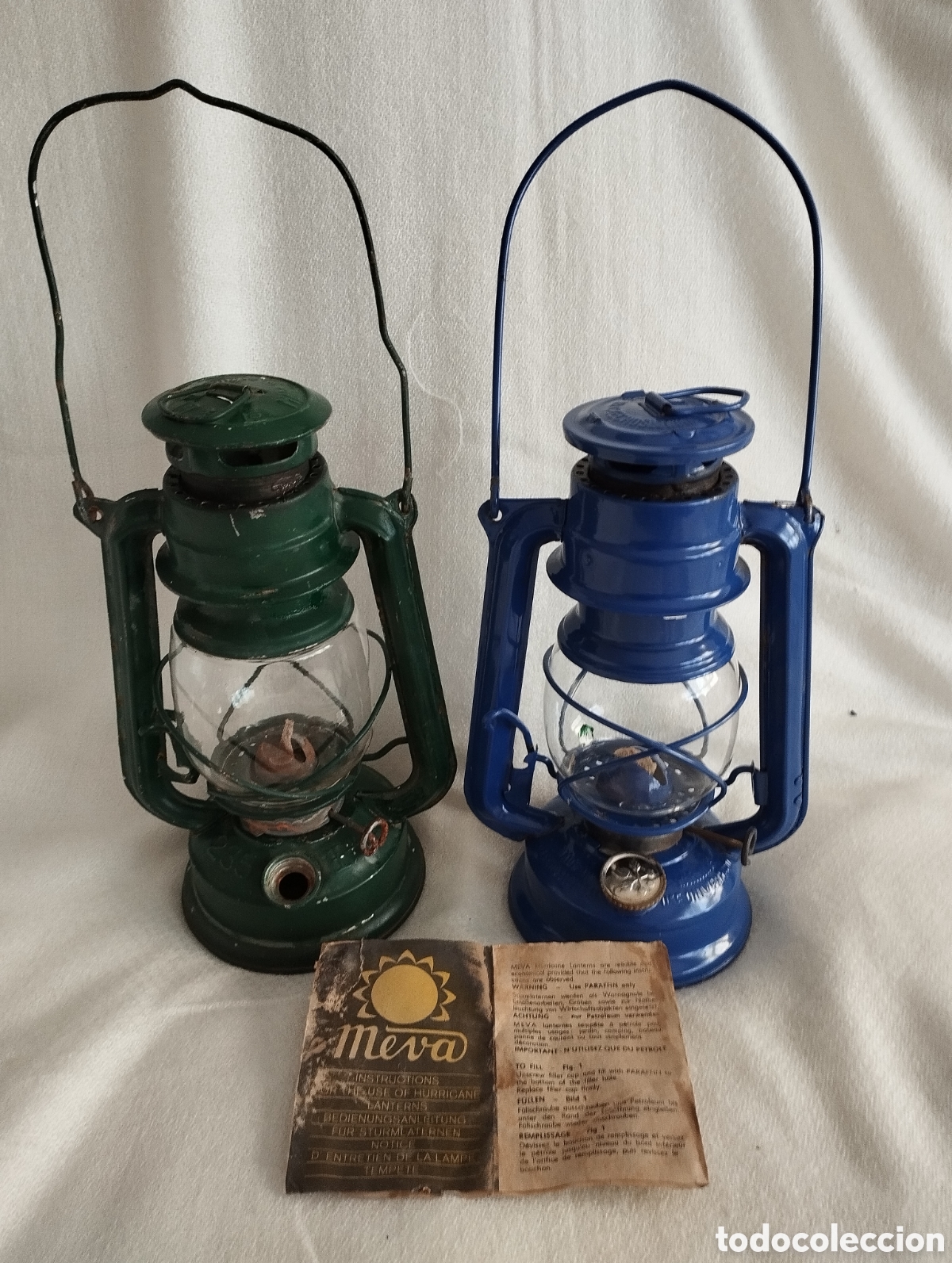 Antig&uuml;edades: Dos Faroles Parafina. - Foto 2