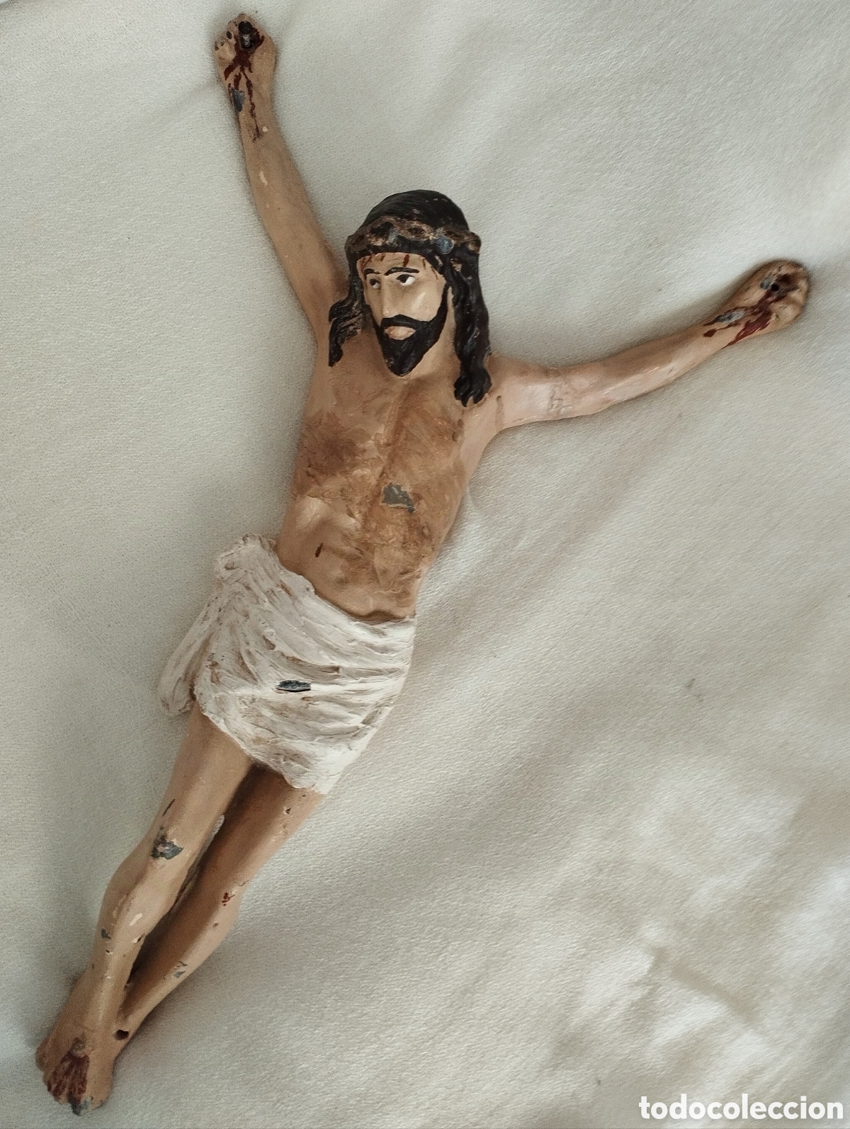 Antig&uuml;edades: Antiguo Cristo Policromado. - Foto 2