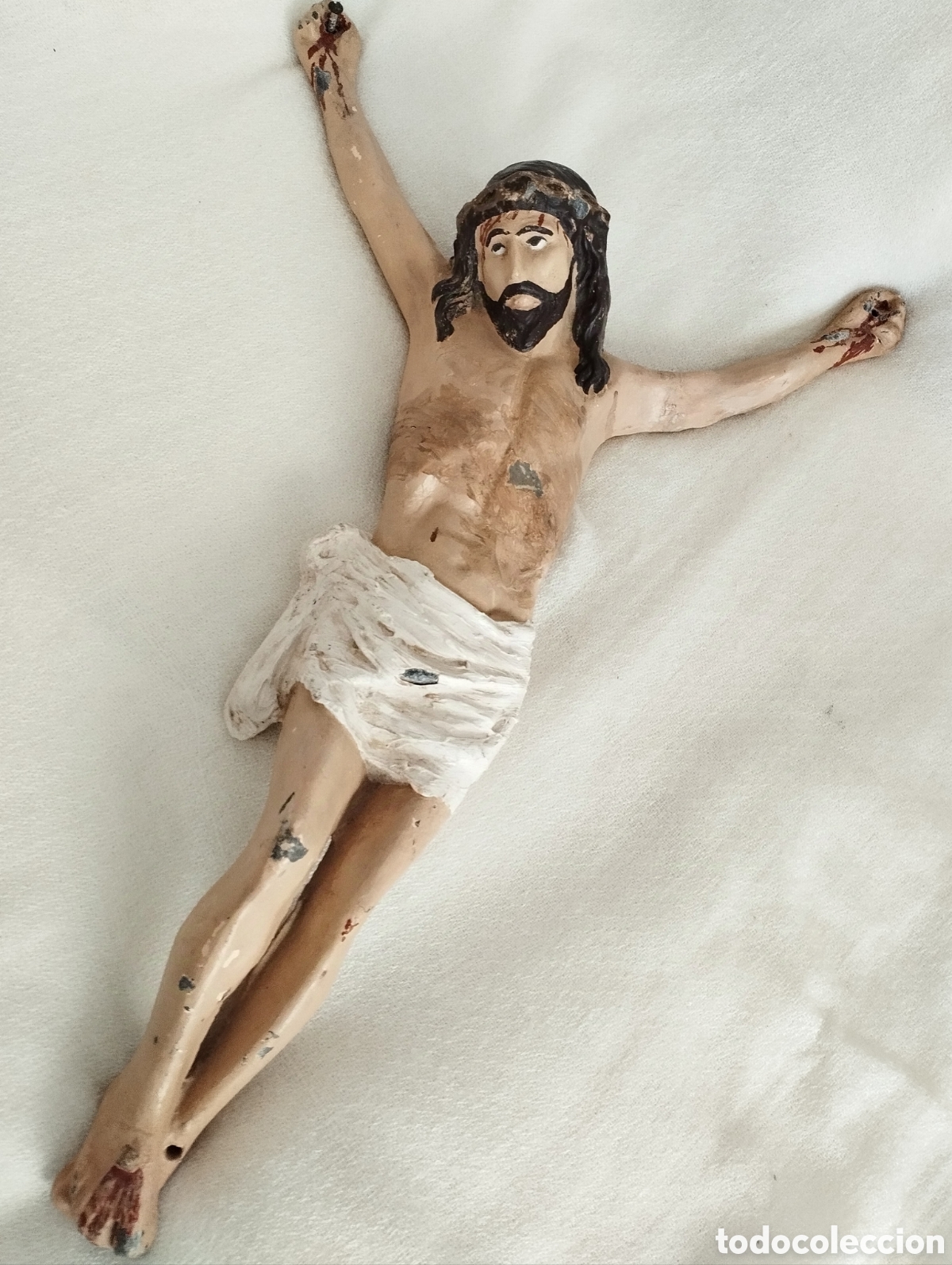 Antig&uuml;edades: Antiguo Cristo Policromado. - Foto 3