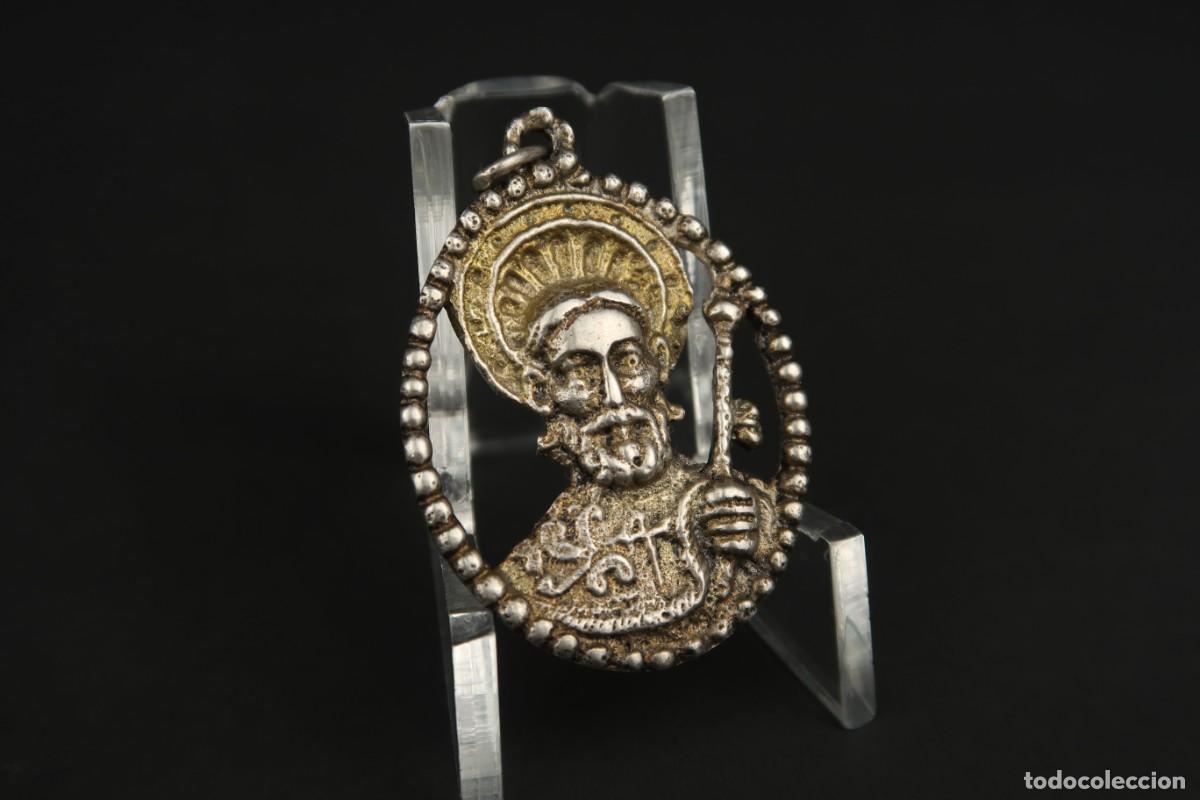 Antig&uuml;edades: Antigua Medalla Religiosa de Plata - Foto 4