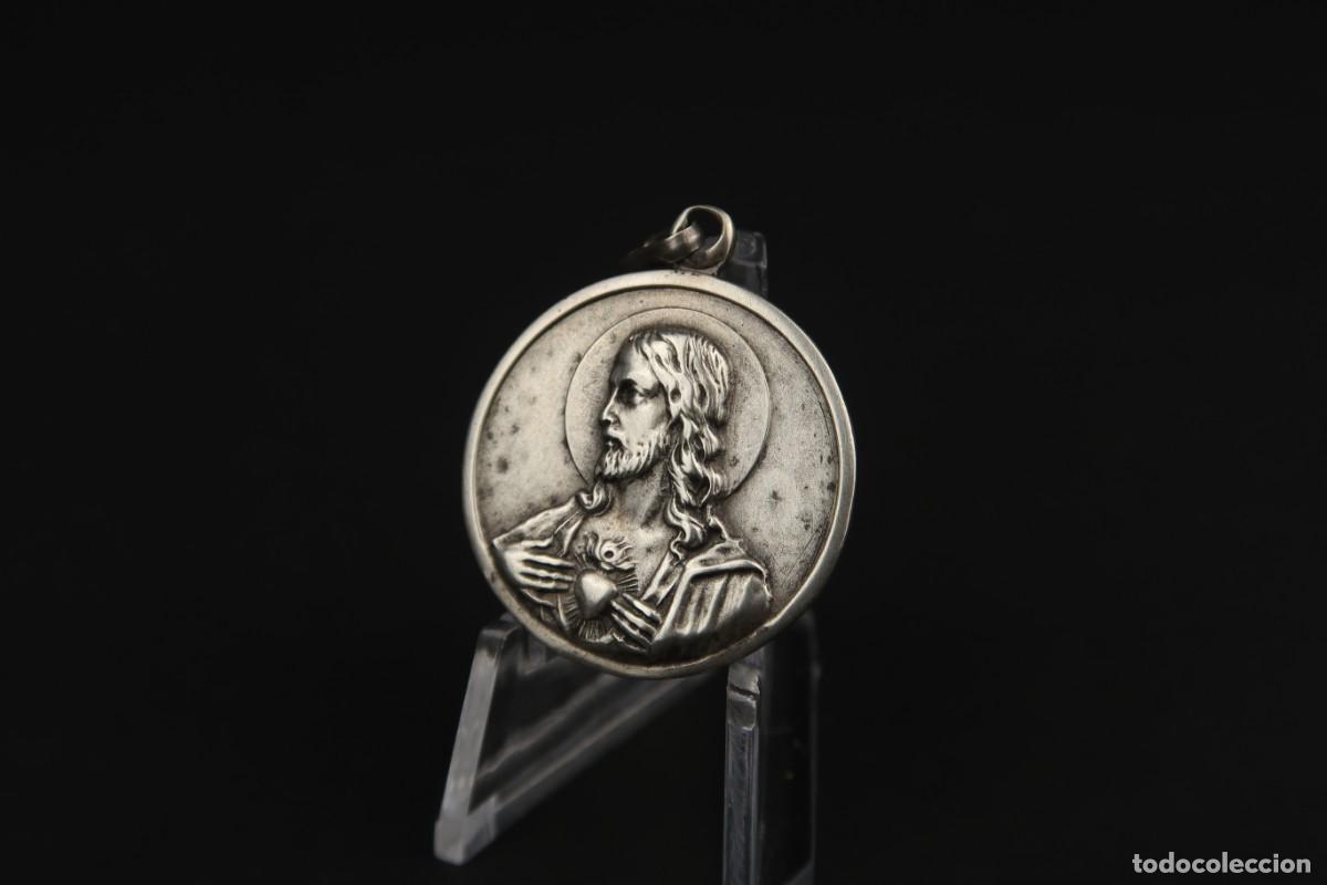 Antig&uuml;edades: Antigua Medalla Religiosa de Plata - Foto 6
