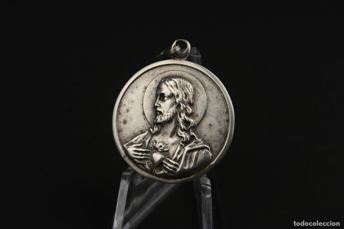 Antig&uuml;edades: Antigua Medalla Religiosa de Plata - Foto 7