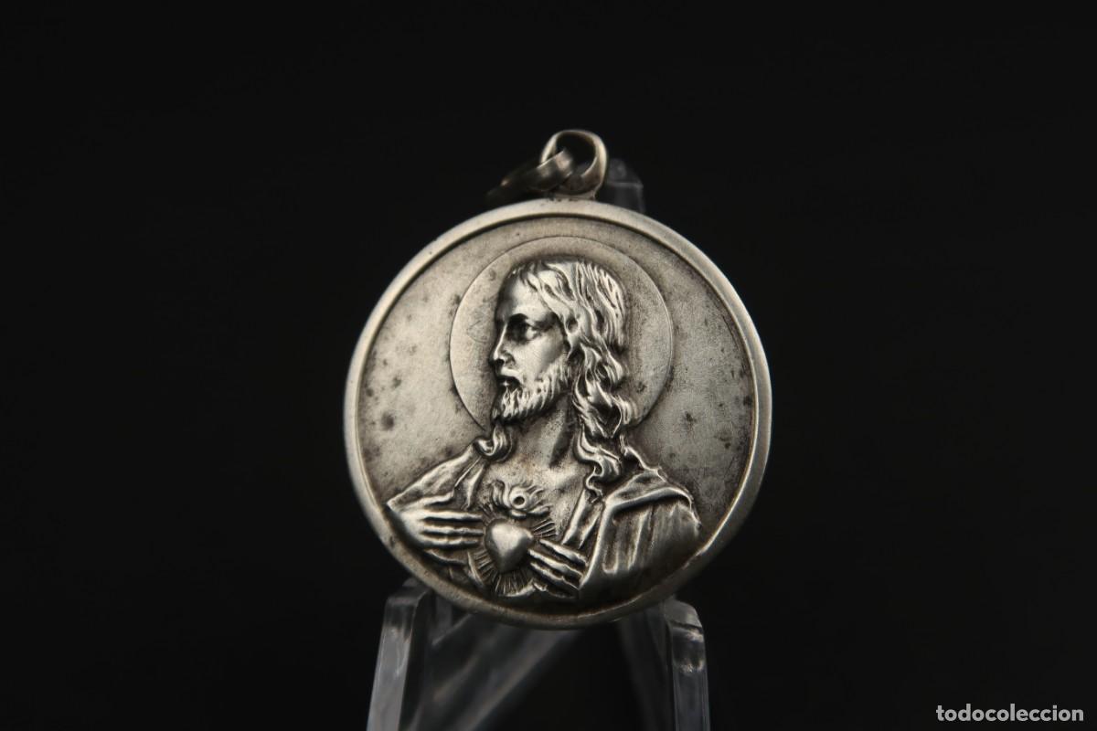 Antig&uuml;edades: Antigua Medalla Religiosa de Plata - Foto 8