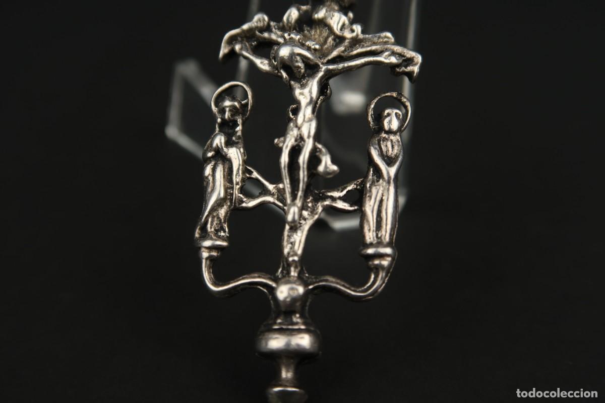Antig&uuml;edades: Antiguo Crucifijo de Plata - Foto 4