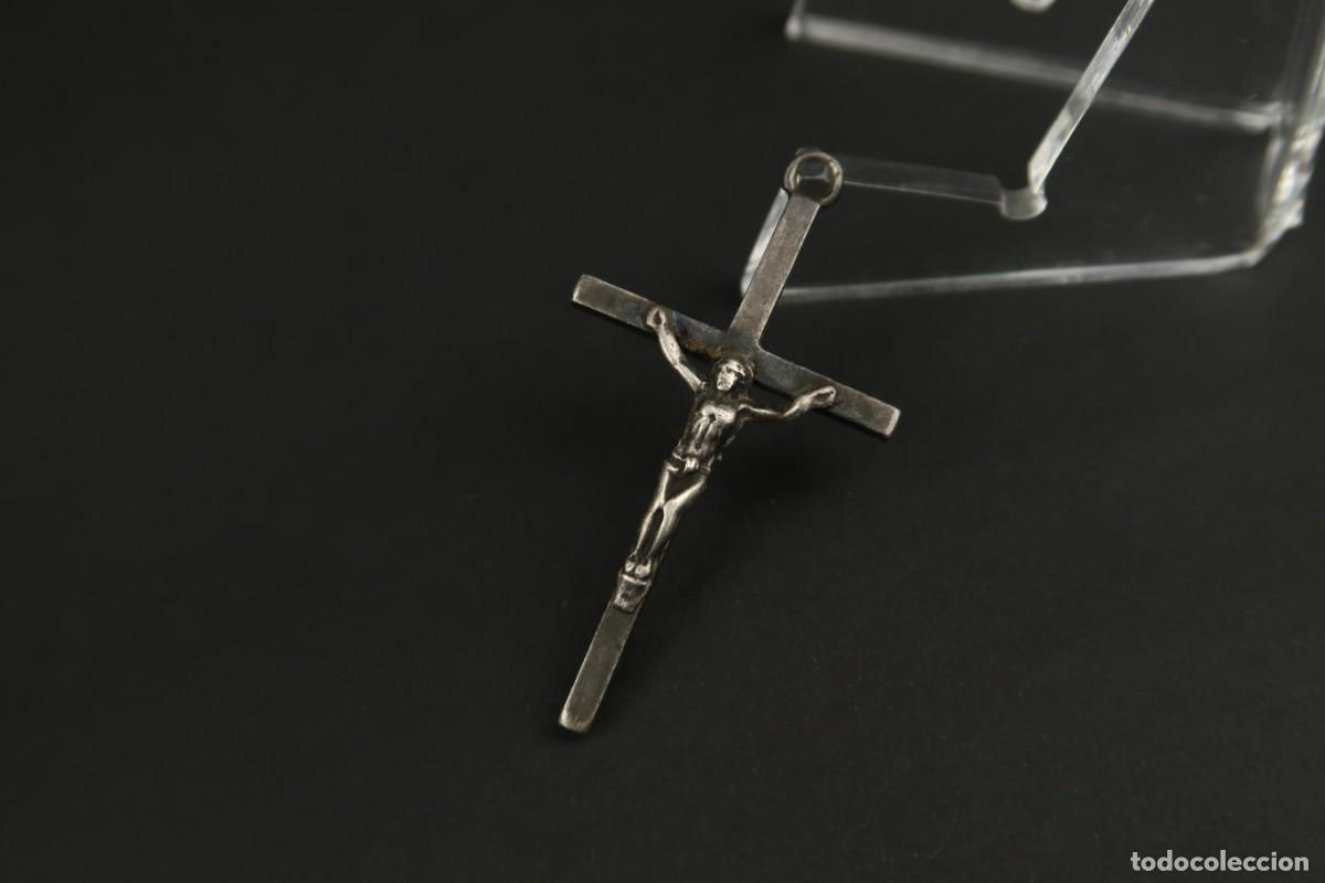 Antig&uuml;edades: Antiguo Crucifijo de Plata - Foto 1
