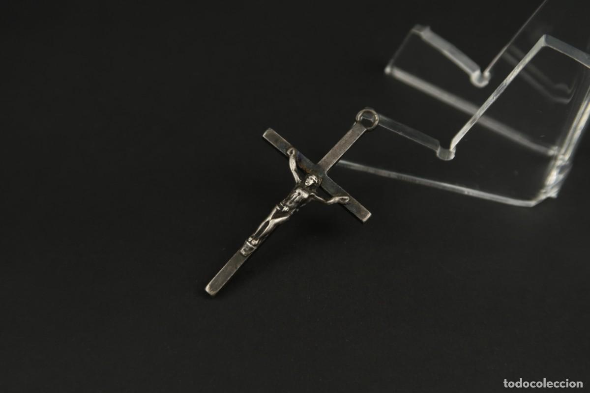 Antig&uuml;edades: Antiguo Crucifijo de Plata - Foto 2