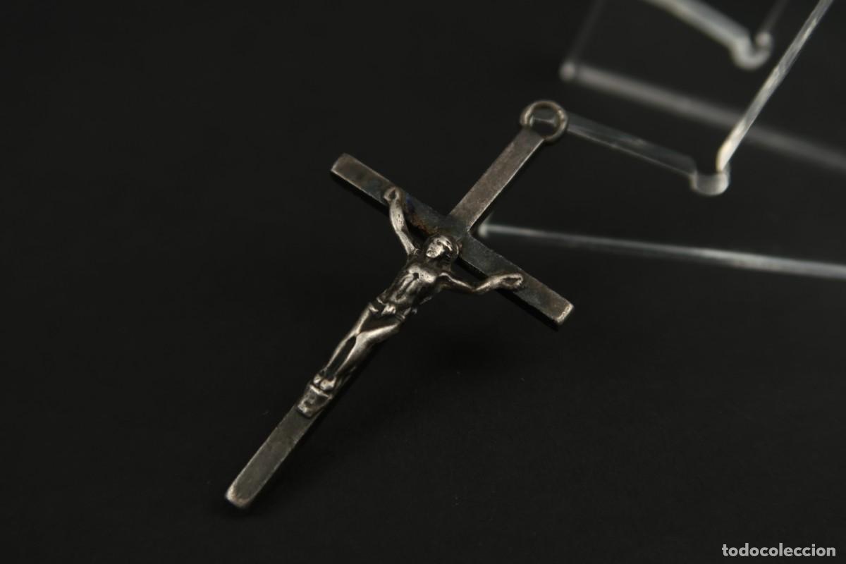 Antig&uuml;edades: Antiguo Crucifijo de Plata - Foto 4