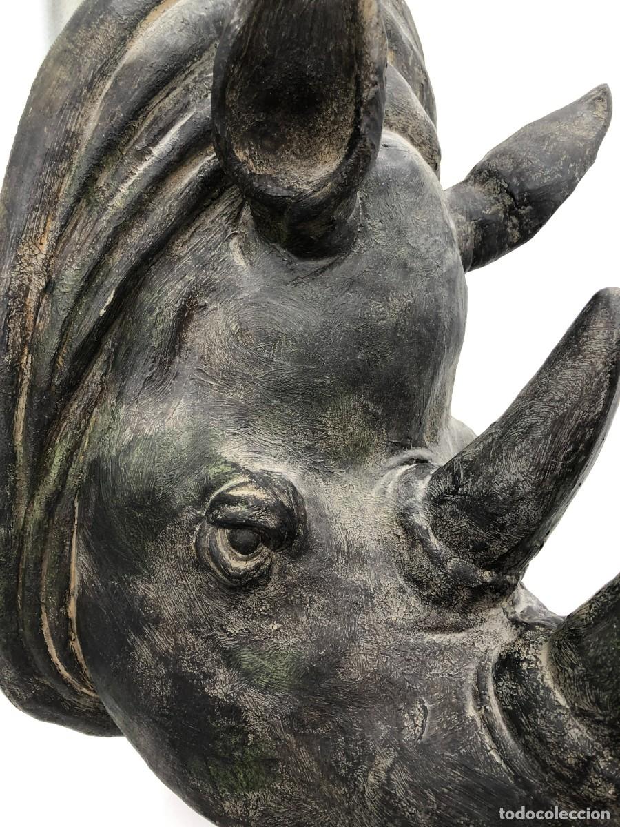 Antig&uuml;edades: decorativa cabeza de rinoceronte - Foto 6