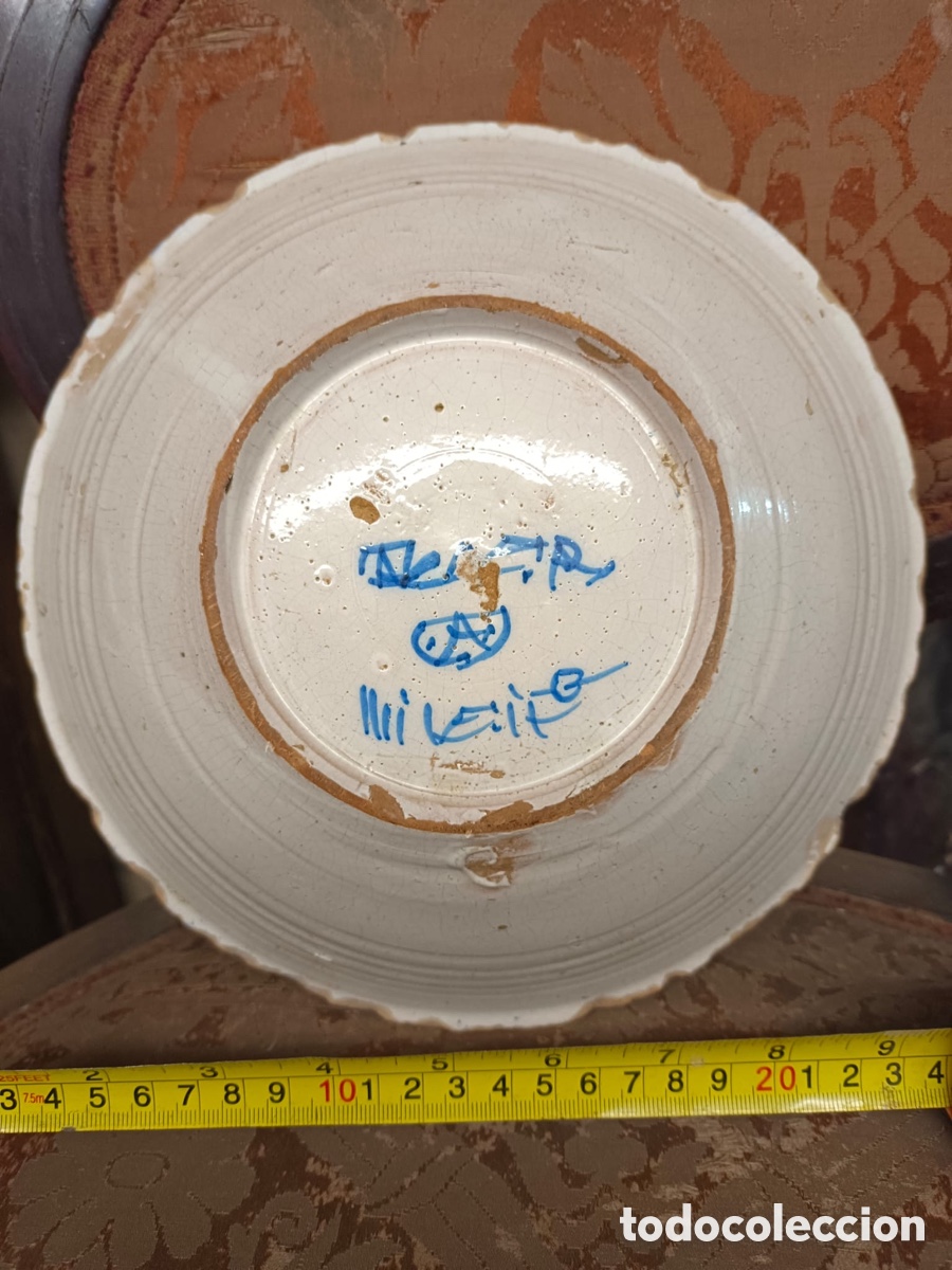 Antig&uuml;edades: Plato Talavera niveiro - Foto 3
