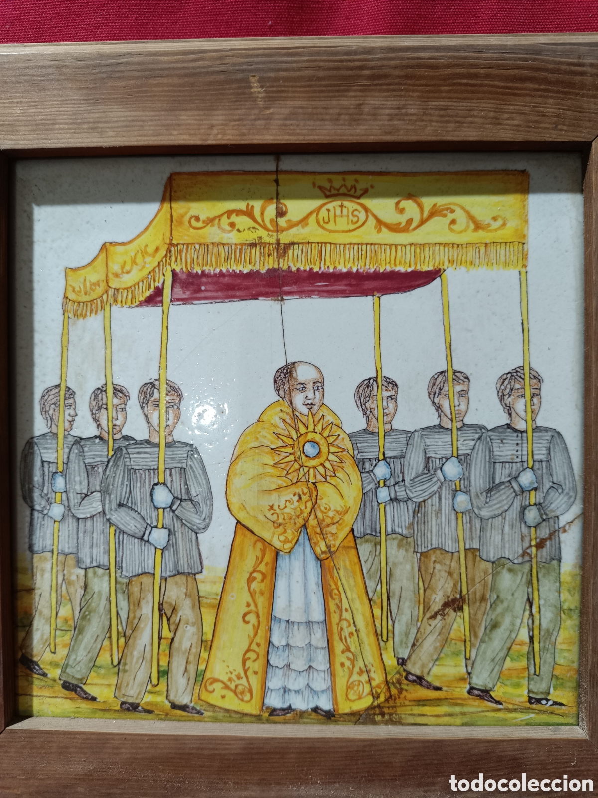 Antig&uuml;edades: Azulejo Manises tem&aacute;tica religiosa - Foto 2