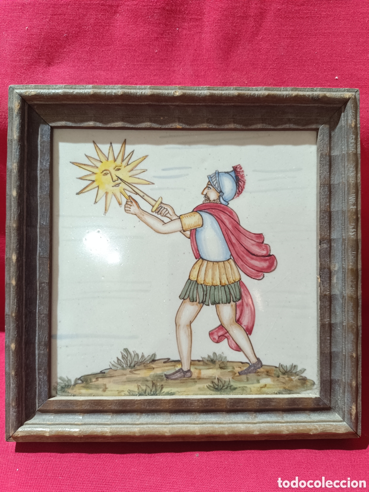 Antig&uuml;edades: Azulejo Manises con imagen romano - Foto 1