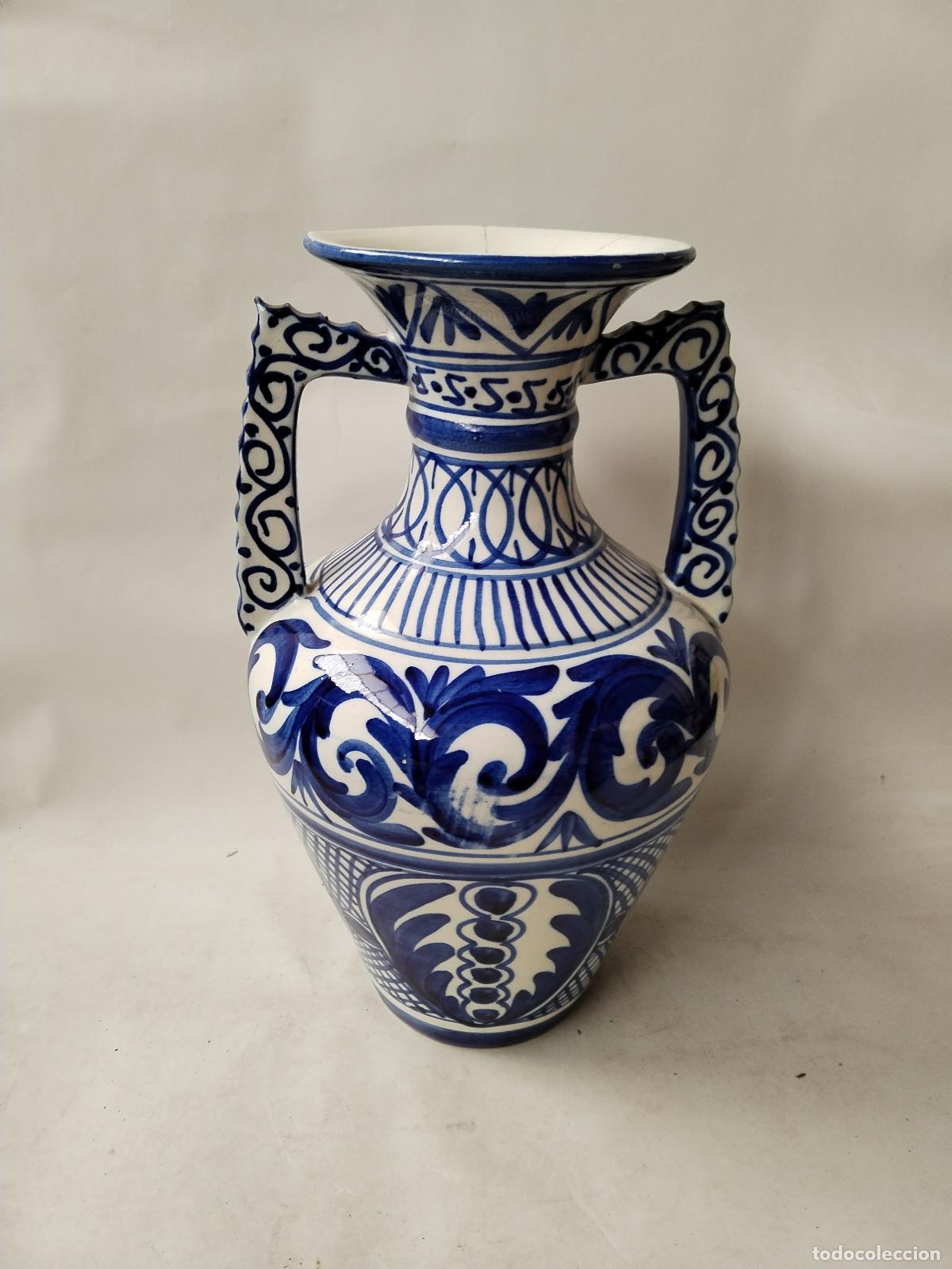 Antig&uuml;edades: jarron de anfora azul - Foto 9