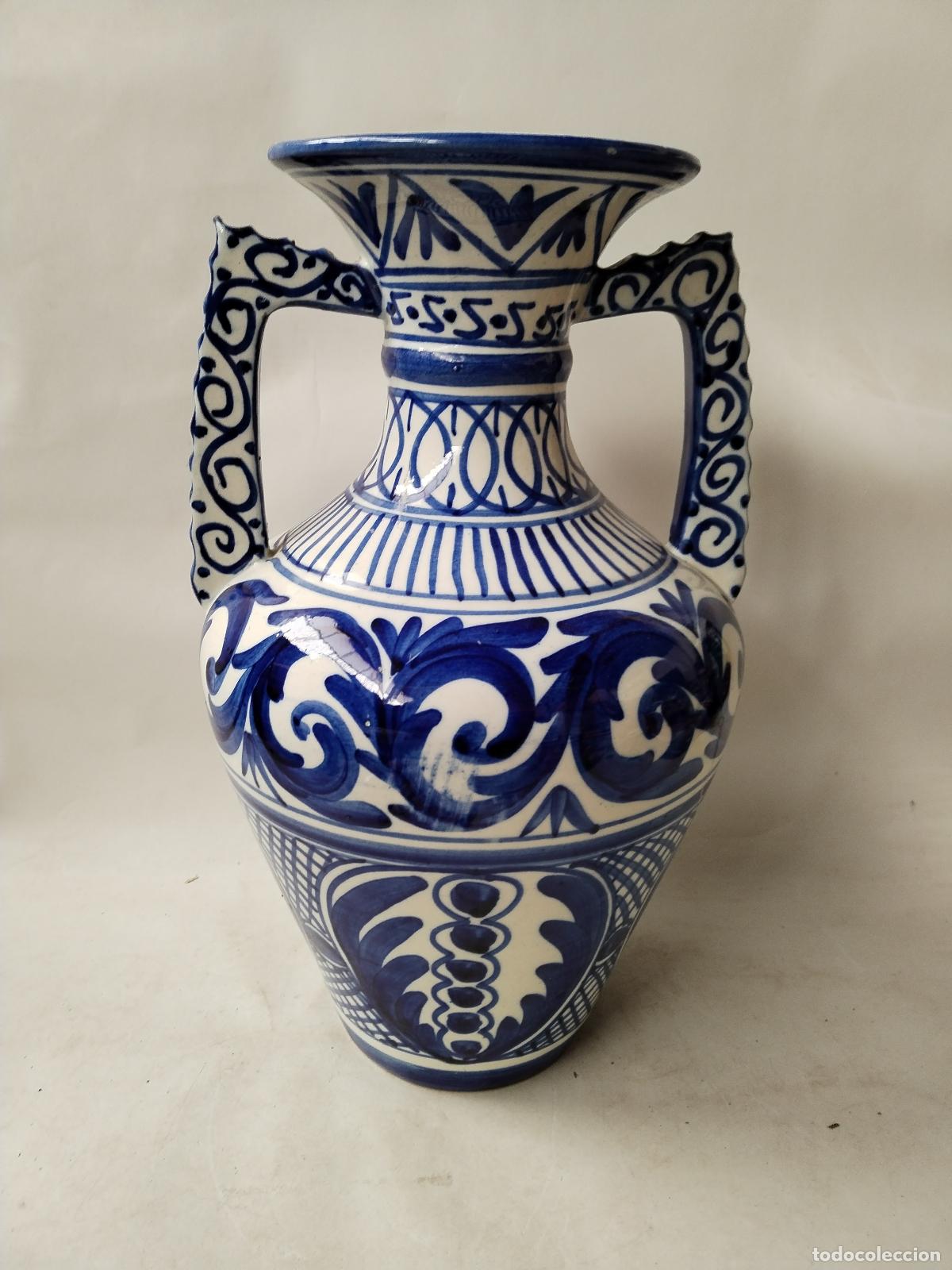 Antig&uuml;edades: jarron de anfora azul - Foto 1