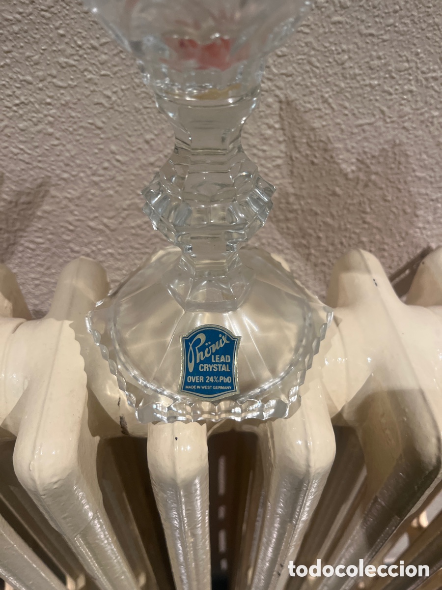 Antig&uuml;edades: Porta velas de cristal Madding german&iacute;a - Foto 2